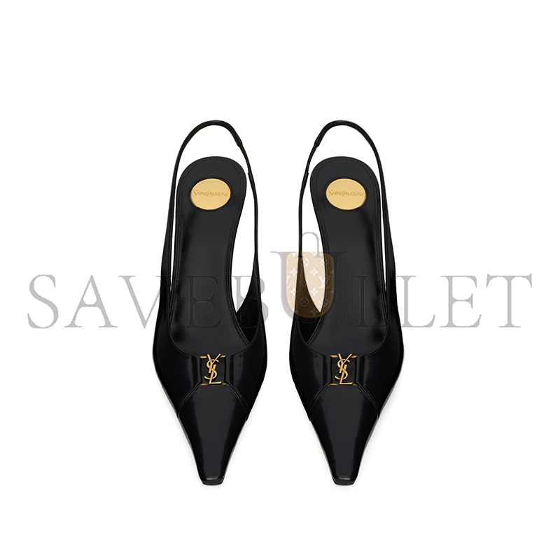 Y*L babylone breteuil slingback pumps in smooth leather 806685aaesx1000